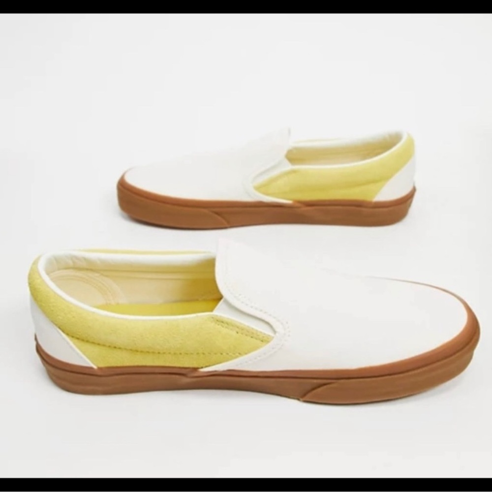 vans colorblock Yellow Slip-On Sneakers